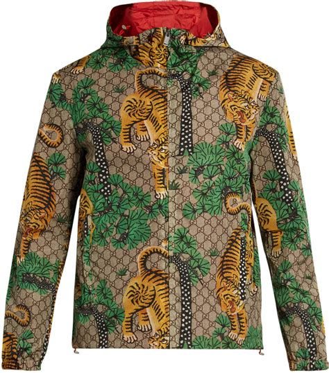 gucci tiger print jacket replica|Gucci tiger shopper.